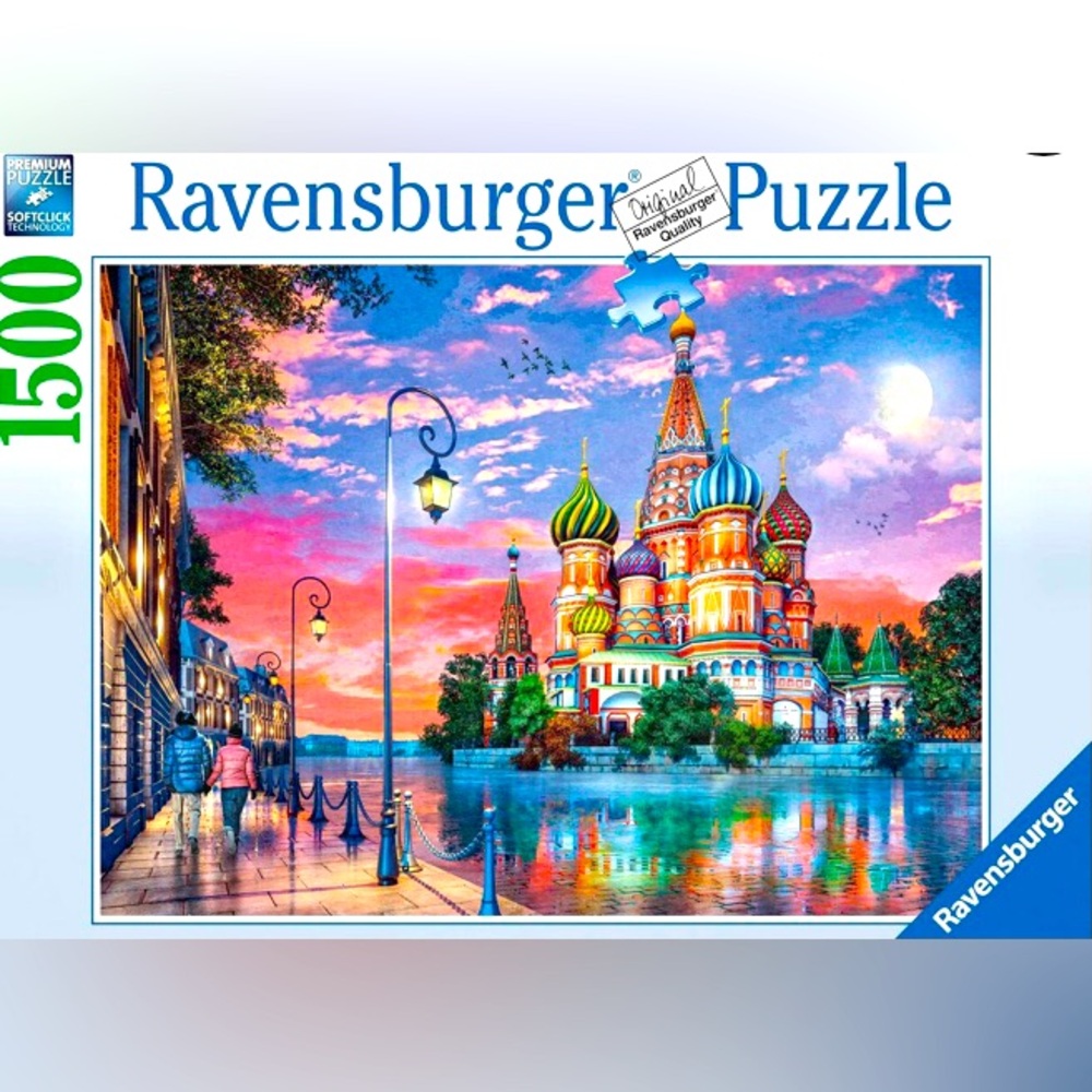 Ravensburger Blue and Pink Moscow Puzzle 1500 Pieces